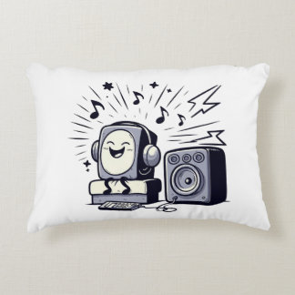 Cojín Decorativo Cute Music Lover – Fun Cartoon Music Pillow