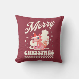 Cojín Decorativo Cute Navidad Axolotl Feliz Navidad 