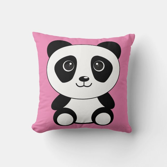 COJÍN DECORATIVO CUTE PANDA BEAR PILLOWS PINK (Anverso)