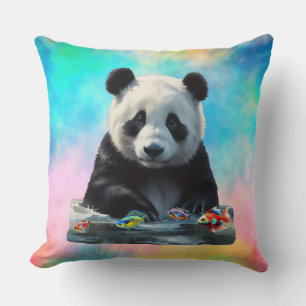 Cojín Decorativo Cute Panda con sus juguetes