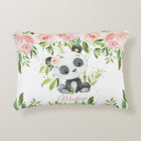 Cute Panda Pink Floral Greeneration Bamboo