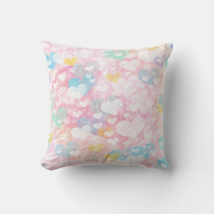 Cojín Decorativo Cute patrón de acuarela de corazones apilados