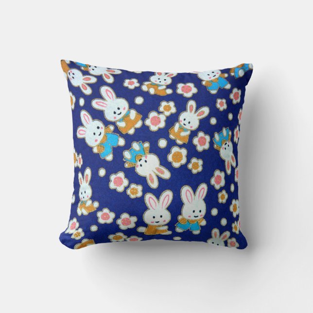 Cojín Decorativo Cute Personalizado Rabbits Cushion (Anverso)