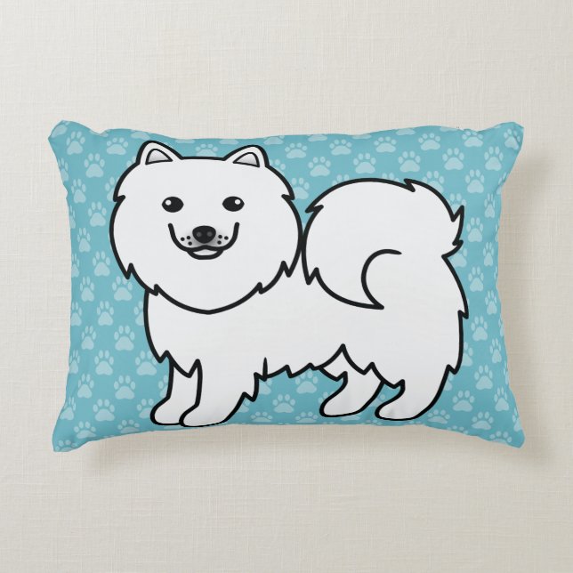 Cojín Decorativo Cute Personalizado Samoyed (Anverso)