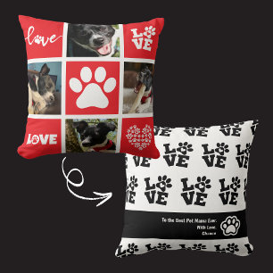 Cojín Decorativo Cute Pet Parent Crea Tu Propio Amor Rojo