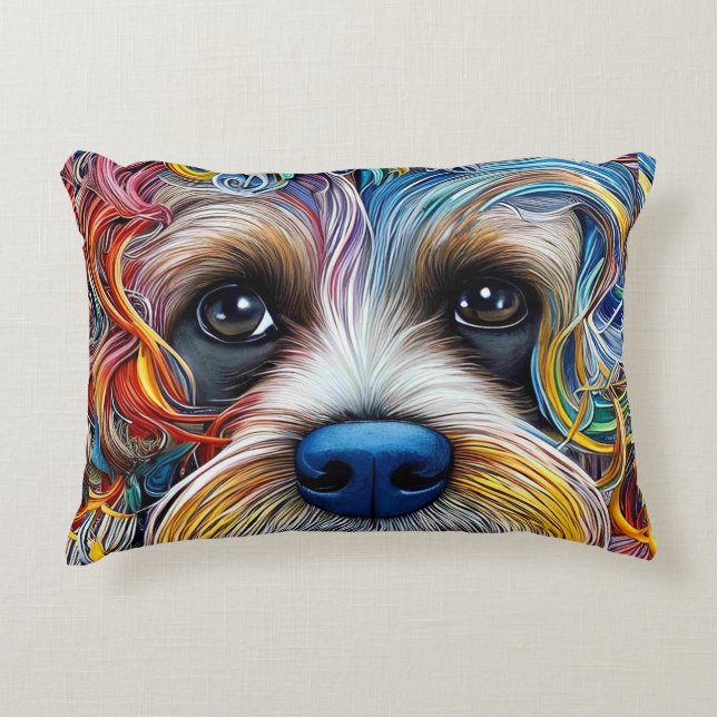 Cojín Decorativo Cute Pop Art Terrier (Anverso)