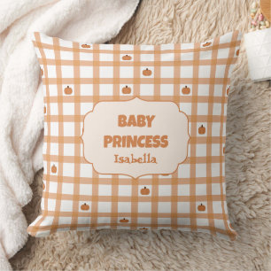 Cojín Decorativo Cute Pumpkin Gingham Baby Princess