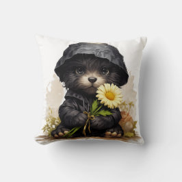 Cojín Decorativo Cute Puppy Raincoat Pillow Kawaii Dog Nursery Deco