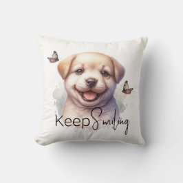 Cojín Decorativo Cute Puppy Sigue Sonriendo Personalizado
