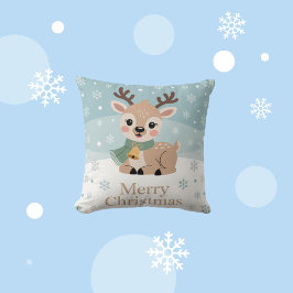 Cojín Decorativo Cute Reindeer Christmas Pastel Baby Deer Holiday