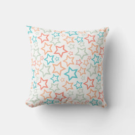 Cojín Decorativo Cute Retro Pastel Estrellas Verano Playa