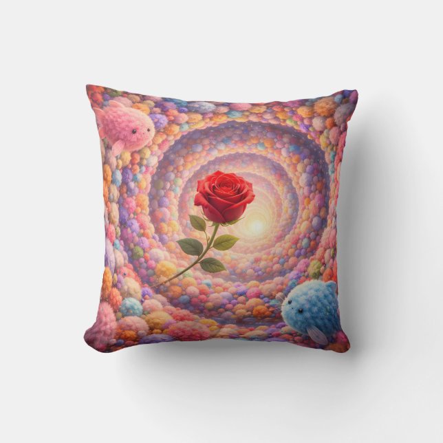 Cojín Decorativo Cute Rose Fantasy Pillow For Girls Kids (Anverso)
