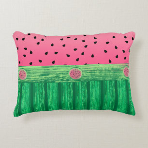 Cojín Decorativo Cute sandía Verde Rosa