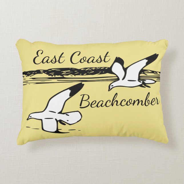 Cojín Decorativo Cute Seagull Beach East Coast Beachcombour almohad (Anverso)