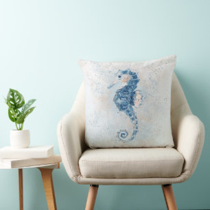 Cojín Decorativo Cute Seahorse Splash