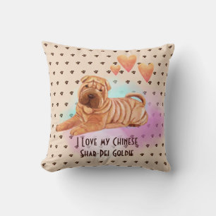 Cojín Decorativo Cute Shar-Pei Puppy Pic Personalizado Decoración R