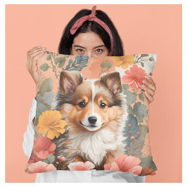 Cojín Decorativo Cute Shetland Sheepdog Puppy