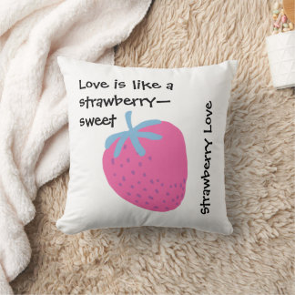 Cojín Decorativo Cute Strawberry Love – Valentine’s Day
