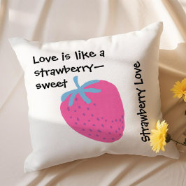 Cojín Decorativo Cute Strawberry Love – Valentine’s Day 