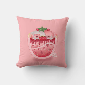 Cojín Decorativo Cute Strawberry Throw Pillow – Kawaii Design