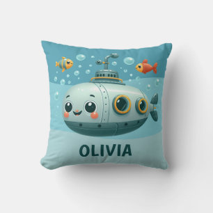 Cojín Decorativo Cute Submarino Bajo el Mar