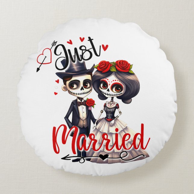 Cojín decorativo Cute Sugar Skull (Anverso)