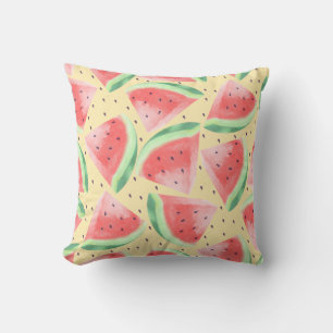 Cojín Decorativo Cute Summer Kawaii Watercolor Watermelón