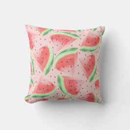 Cojín Decorativo Cute Summer Kawaii Watercolor Watermelón