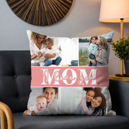 Cojín Decorativo Cute te te amo foto del Día de la Madre