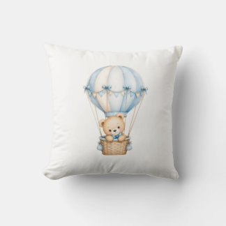 Cojín Decorativo Cute Teddy Bear in Hot Air Balloon | Adorable Baby