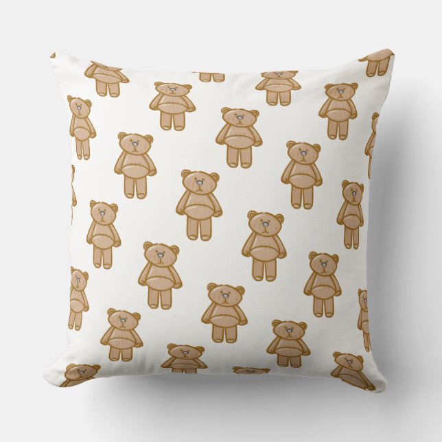 Cojín Decorativo Cute Teddy Bear Pattern (Anverso)