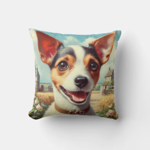 Cojín Decorativo Cute Toy Fox Terrier Pintura