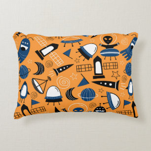 Cojín Decorativo Cute ufo de naves espaciales alienígenas, planetas