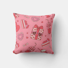 Cojín Decorativo Cute Valentine Treats Pattern Throw Pillow