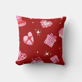 Cojín Decorativo Cute Valentine Treats Pattern Throw Pillow