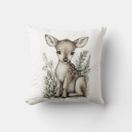 Cojín Decorativo Cute Watercolor Baby Animals with Flowers