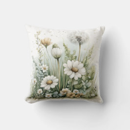 Cojín Decorativo Cute watercolour of wild flowers and grasses 