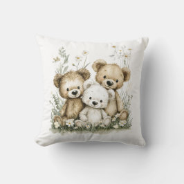 Cojín Decorativo Cute Watercolour Teddy Bear group