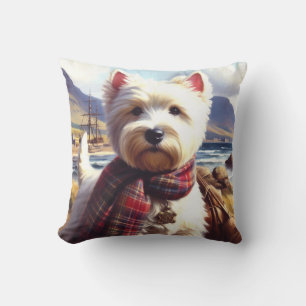 Cojín Decorativo Cute West Highland White Terrier Pintura