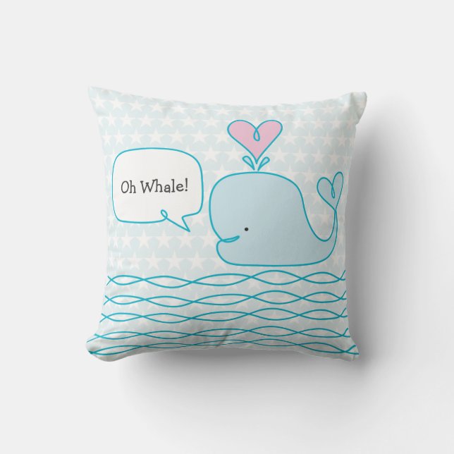 Cojín Decorativo Cute Whale (Anverso)