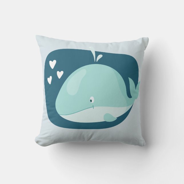 Cojín Decorativo Cute Whale (Anverso)