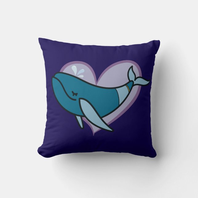 Cojín Decorativo Cute Whale (Anverso)