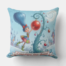 Cojín Decorativo Cute Whimsical Christmas Counting the days -