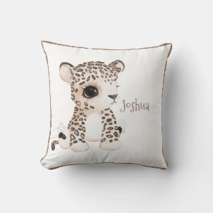 Cojín Decorativo Cute Woodland Animal Leopard Name Nursery