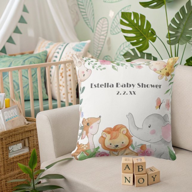 Cojín Decorativo Cute Woodland Animals Baby Shower (Subido por el creador)