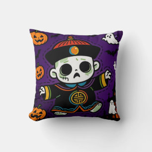 Cojín Decorativo Cute Zombie Chino Halloween
