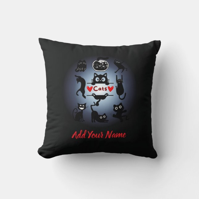 Cojín Decorativo Cutes Cats Throw Pillow (Anverso)