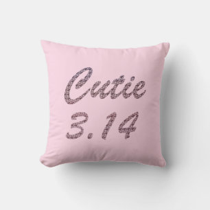 Cojín Decorativo Cutie 3.14 Pi Day Pink