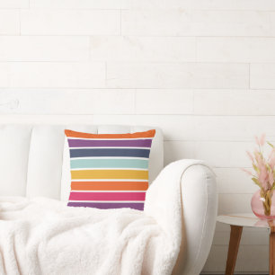 Cojín Decorativo Cuto colorido Patrón rayado Flip Flops