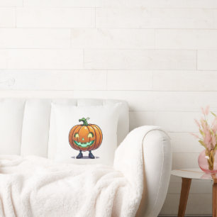 Cojín Decorativo Cuto Jack-O’-Lantern Halloween Funny Cara de calab